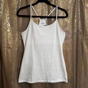 Express White Best Loved Racerback Bra Cami Medium NWT